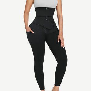 Wholesale Butt Lifting Leggings Slimming Belt Smooth Hooks with Pocket for Yoga